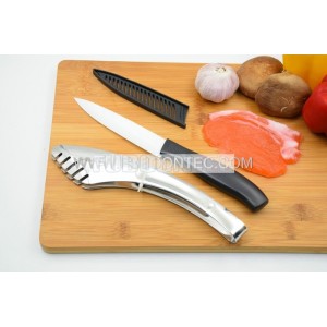 BBQ/Roast foods/meats ceramic cutting knife and tongs kitchen tool set